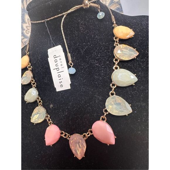 NEW WITH TAGS Stunning adjustable RARE FIND Mid-Century Multi-gemstone Framed St - Picture 3 of 7